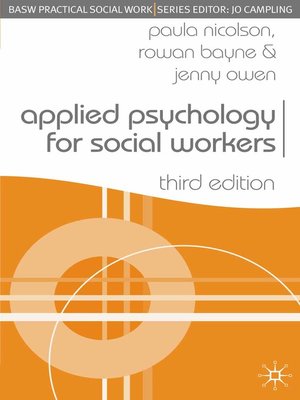 cover image of Applied Psychology for Social Workers